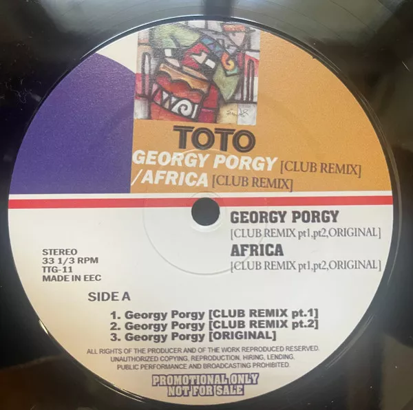 洋楽 Toto - Africa y Porgy (Club Remix) Toto - Africa Georgy Porgy (Club Remix)